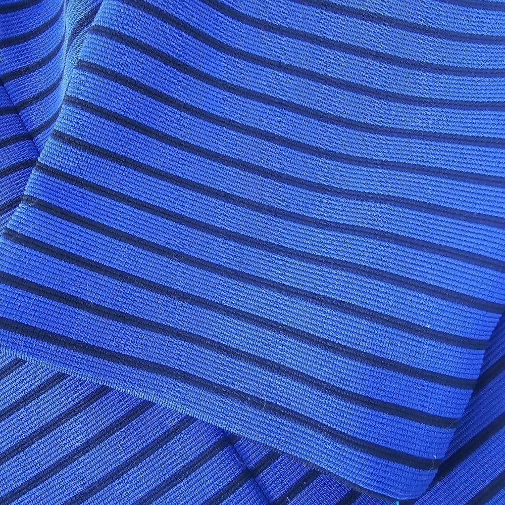 Anthony Richards Blue Black Striped Open Cardigan Jacket - Size 18P - Picture 4 of 8